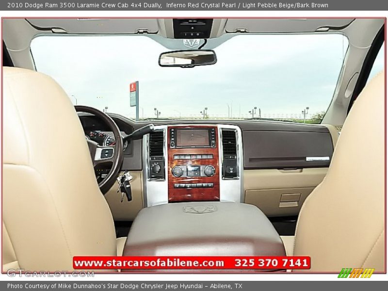 Inferno Red Crystal Pearl / Light Pebble Beige/Bark Brown 2010 Dodge Ram 3500 Laramie Crew Cab 4x4 Dually