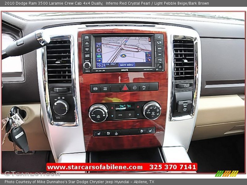 Inferno Red Crystal Pearl / Light Pebble Beige/Bark Brown 2010 Dodge Ram 3500 Laramie Crew Cab 4x4 Dually