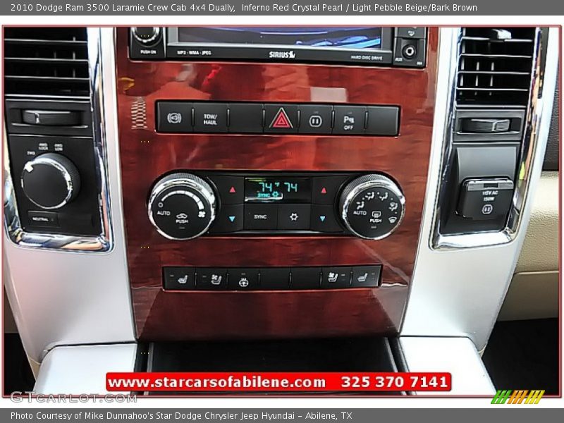 Inferno Red Crystal Pearl / Light Pebble Beige/Bark Brown 2010 Dodge Ram 3500 Laramie Crew Cab 4x4 Dually