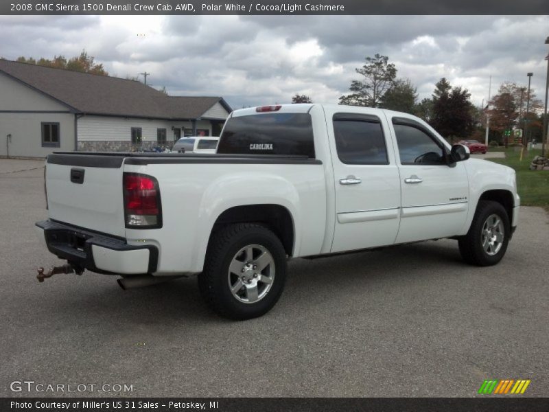 Polar White / Cocoa/Light Cashmere 2008 GMC Sierra 1500 Denali Crew Cab AWD