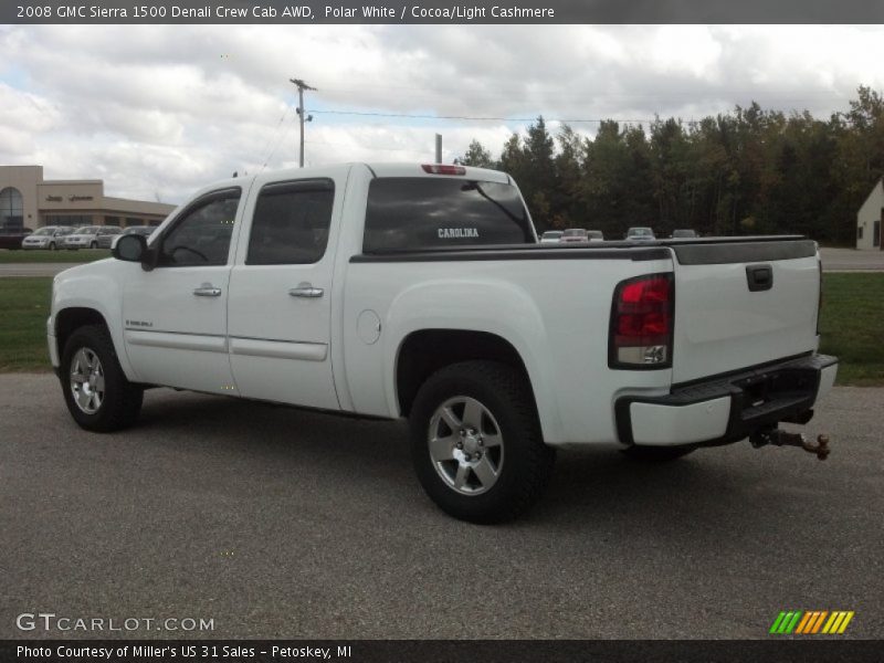 Polar White / Cocoa/Light Cashmere 2008 GMC Sierra 1500 Denali Crew Cab AWD