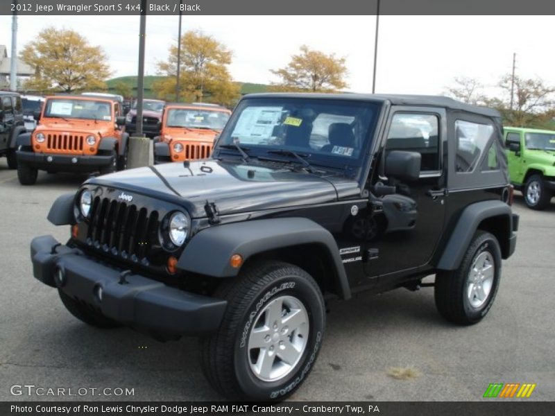 Black / Black 2012 Jeep Wrangler Sport S 4x4