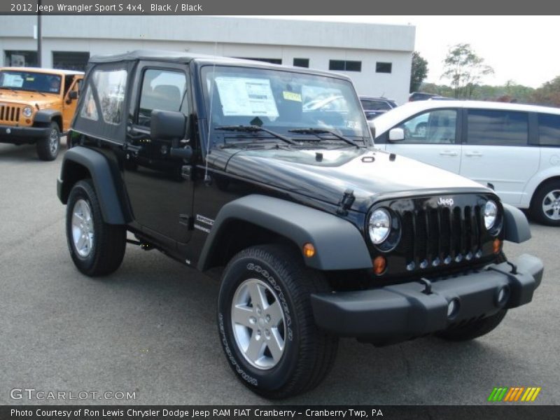 Black / Black 2012 Jeep Wrangler Sport S 4x4