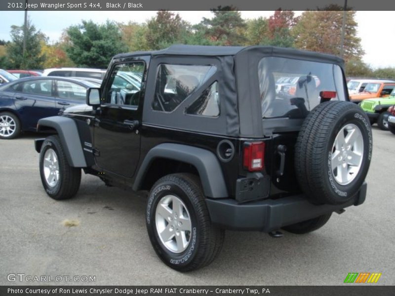 Black / Black 2012 Jeep Wrangler Sport S 4x4