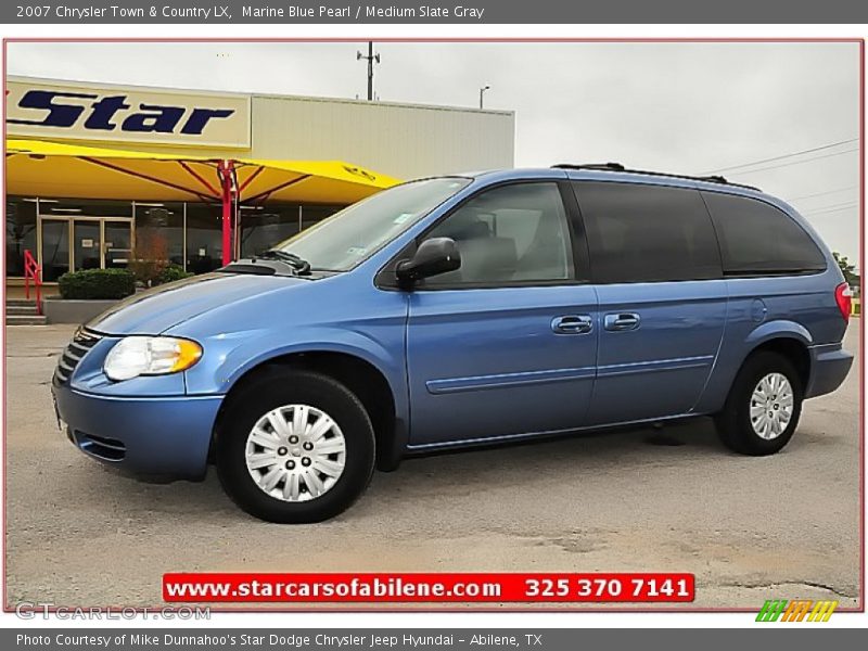 Marine Blue Pearl / Medium Slate Gray 2007 Chrysler Town & Country LX