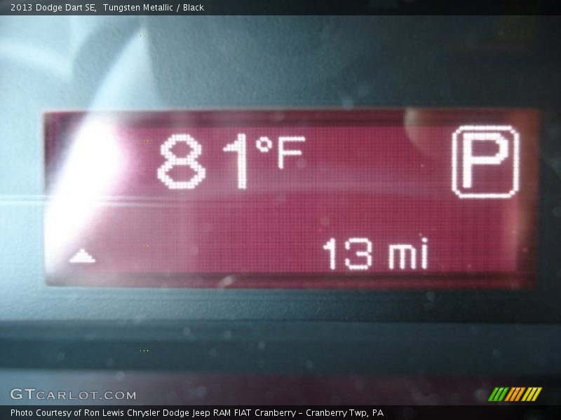 Tungsten Metallic / Black 2013 Dodge Dart SE