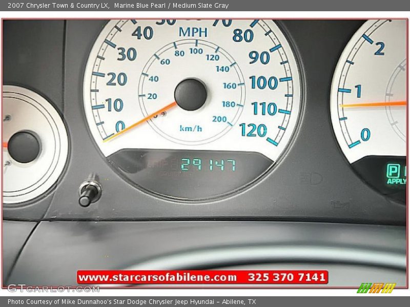 Marine Blue Pearl / Medium Slate Gray 2007 Chrysler Town & Country LX