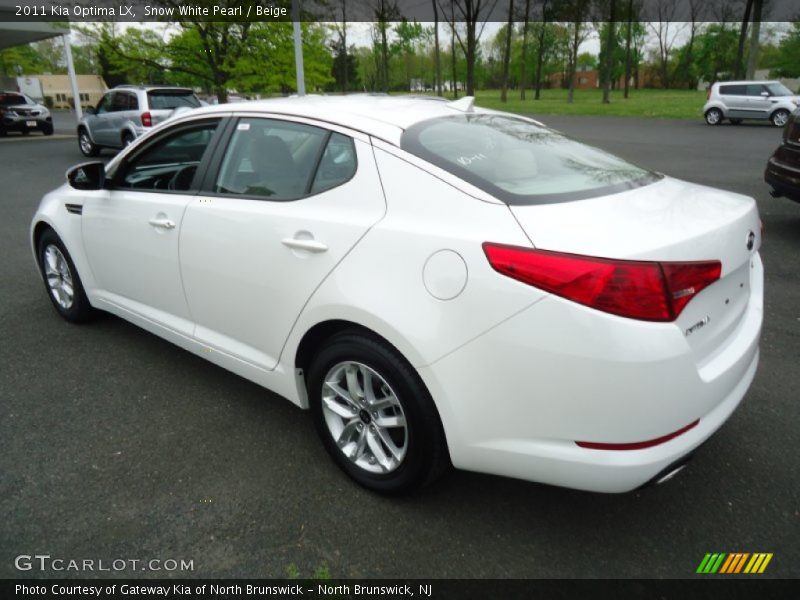 Snow White Pearl / Beige 2011 Kia Optima LX