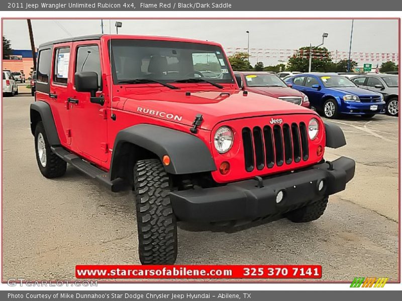 Flame Red / Black/Dark Saddle 2011 Jeep Wrangler Unlimited Rubicon 4x4
