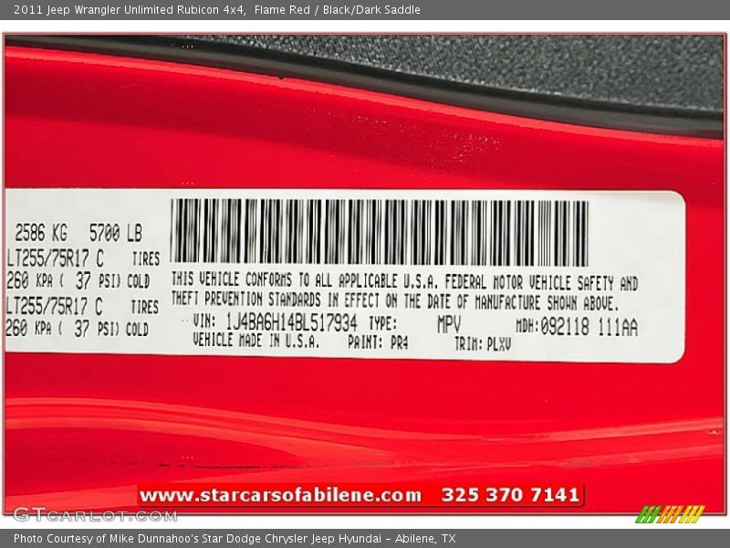 Flame Red / Black/Dark Saddle 2011 Jeep Wrangler Unlimited Rubicon 4x4