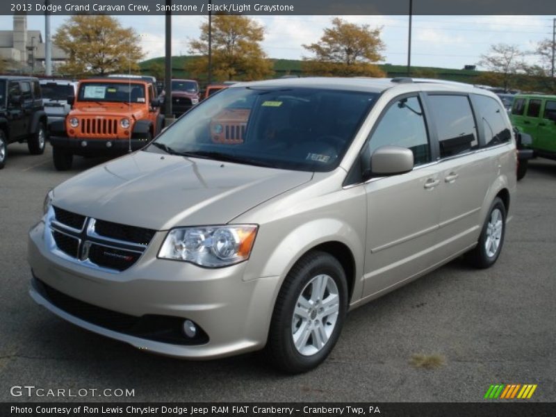 Sandstone / Black/Light Graystone 2013 Dodge Grand Caravan Crew