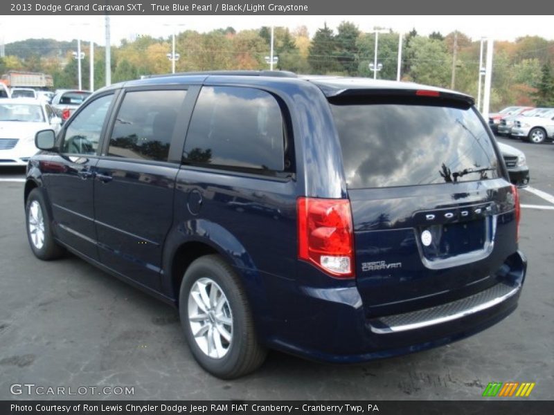 True Blue Pearl / Black/Light Graystone 2013 Dodge Grand Caravan SXT