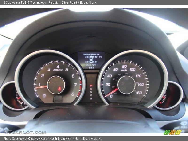 Paladium Silver Pearl / Ebony Black 2011 Acura TL 3.5 Technology
