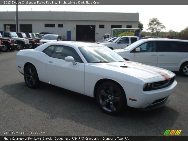 Bright White / Dark Slate Gray 2013 Dodge Challenger Rallye Redline