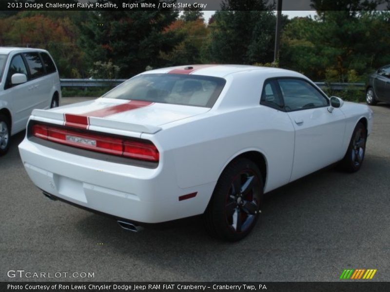 Bright White / Dark Slate Gray 2013 Dodge Challenger Rallye Redline