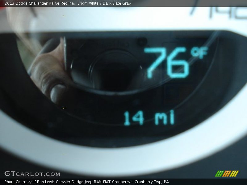 Bright White / Dark Slate Gray 2013 Dodge Challenger Rallye Redline