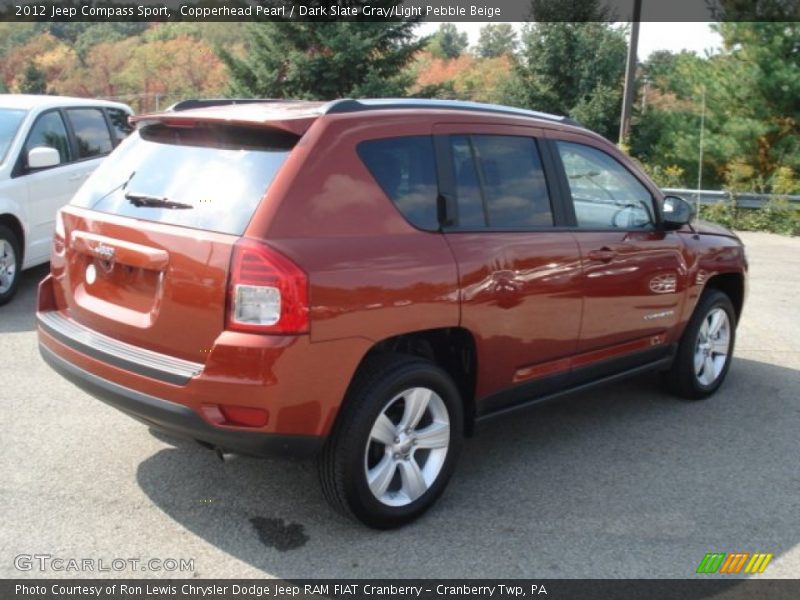 Copperhead Pearl / Dark Slate Gray/Light Pebble Beige 2012 Jeep Compass Sport