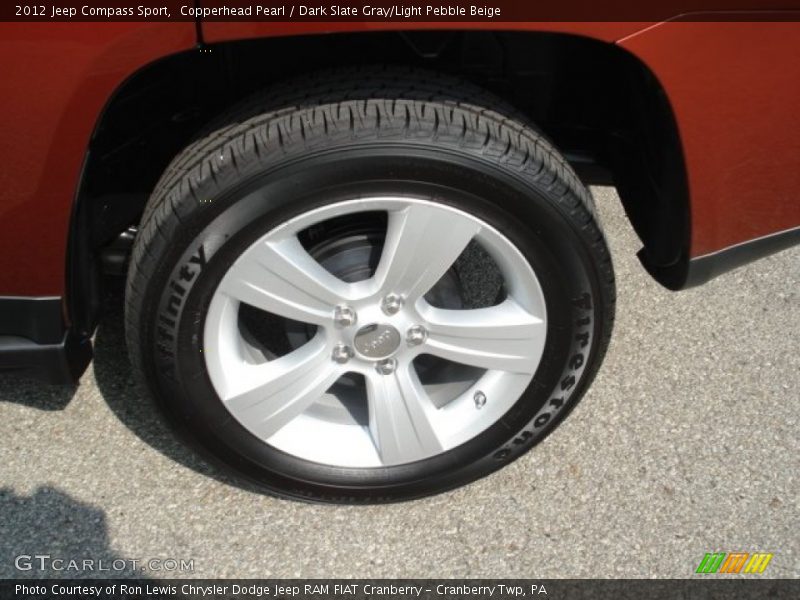 Copperhead Pearl / Dark Slate Gray/Light Pebble Beige 2012 Jeep Compass Sport