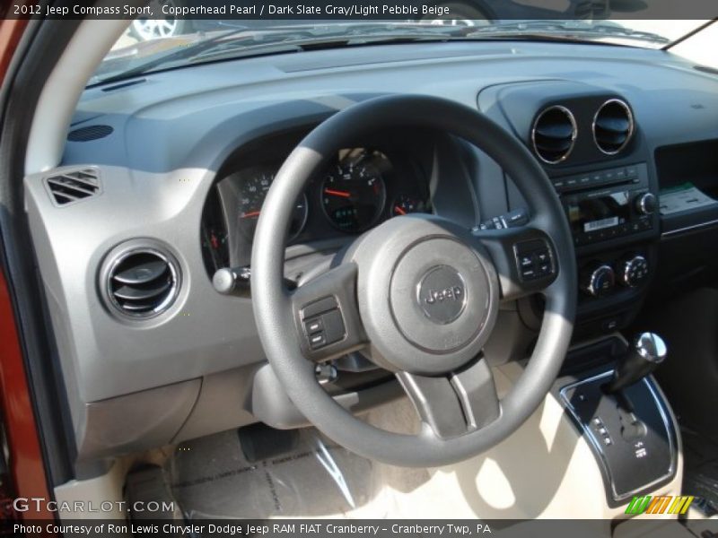 Copperhead Pearl / Dark Slate Gray/Light Pebble Beige 2012 Jeep Compass Sport
