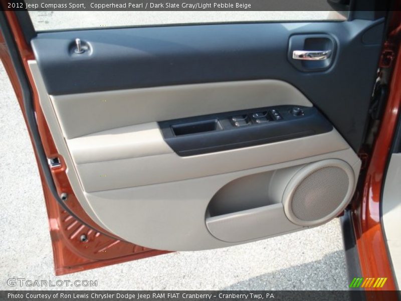 Copperhead Pearl / Dark Slate Gray/Light Pebble Beige 2012 Jeep Compass Sport