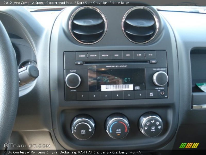 Copperhead Pearl / Dark Slate Gray/Light Pebble Beige 2012 Jeep Compass Sport