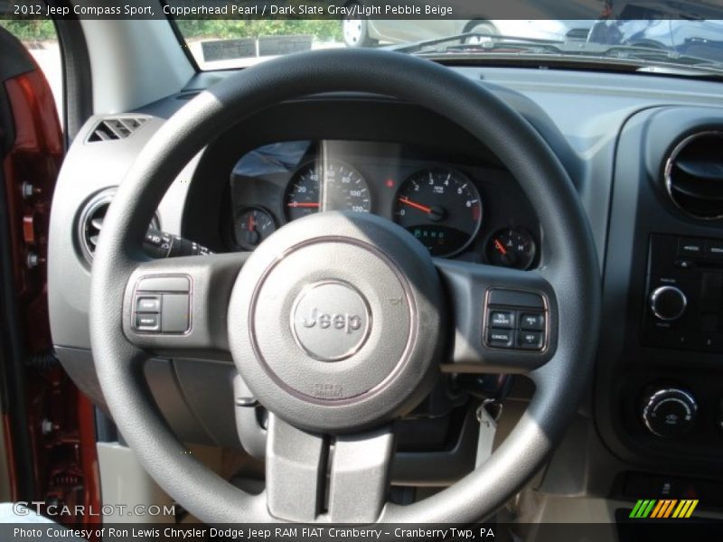 Copperhead Pearl / Dark Slate Gray/Light Pebble Beige 2012 Jeep Compass Sport
