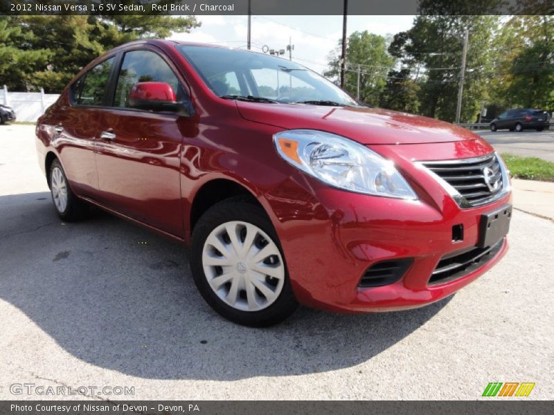 Red Brick / Charcoal 2012 Nissan Versa 1.6 SV Sedan