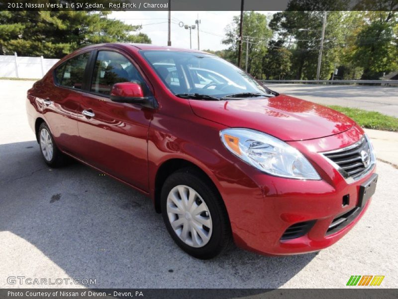 Red Brick / Charcoal 2012 Nissan Versa 1.6 SV Sedan