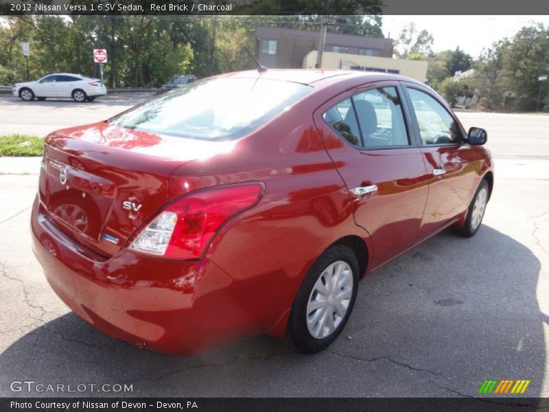 Red Brick / Charcoal 2012 Nissan Versa 1.6 SV Sedan