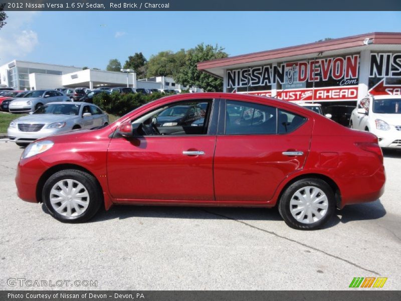 Red Brick / Charcoal 2012 Nissan Versa 1.6 SV Sedan
