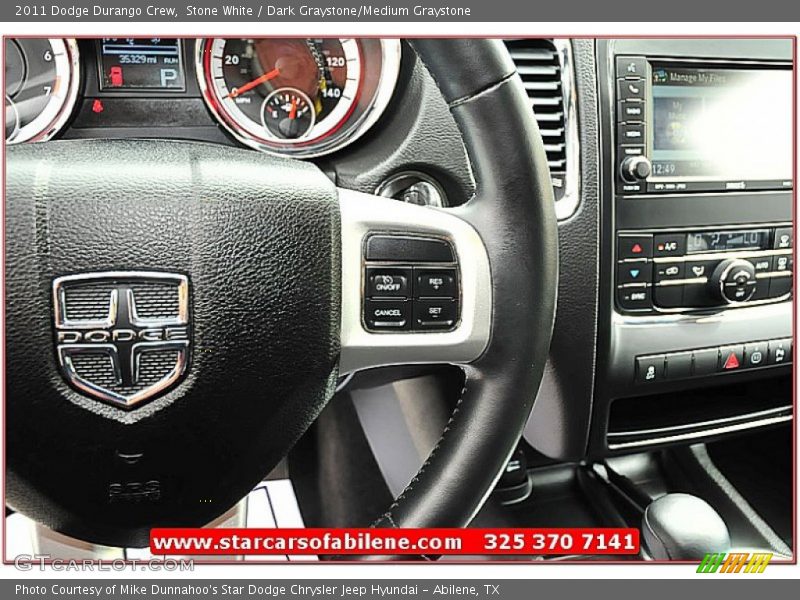 Stone White / Dark Graystone/Medium Graystone 2011 Dodge Durango Crew