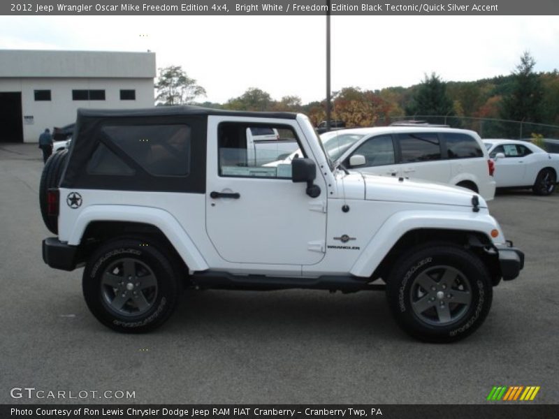 Bright White / Freedom Edition Black Tectonic/Quick Silver Accent 2012 Jeep Wrangler Oscar Mike Freedom Edition 4x4