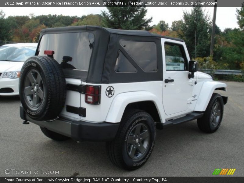 Bright White / Freedom Edition Black Tectonic/Quick Silver Accent 2012 Jeep Wrangler Oscar Mike Freedom Edition 4x4