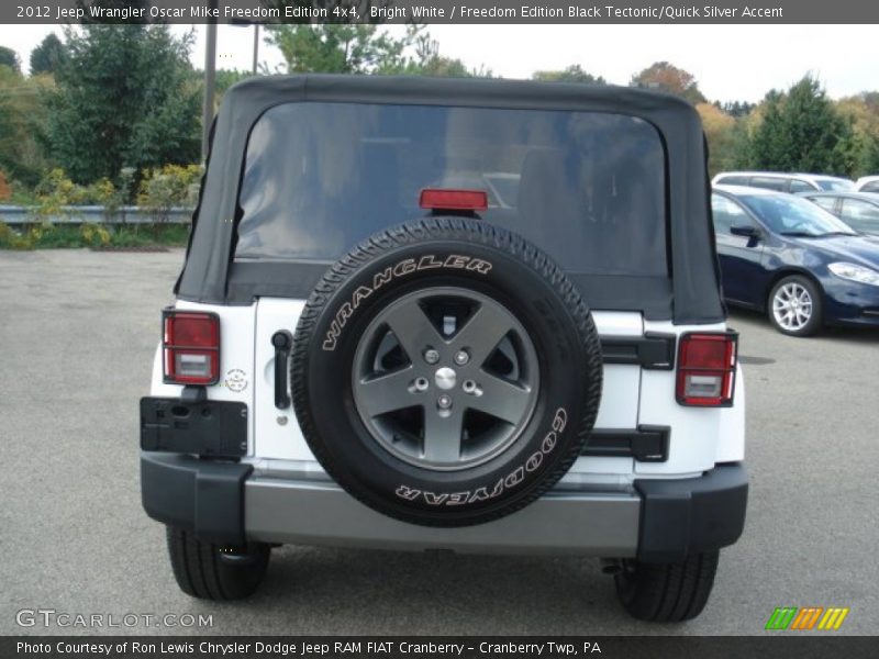 Bright White / Freedom Edition Black Tectonic/Quick Silver Accent 2012 Jeep Wrangler Oscar Mike Freedom Edition 4x4