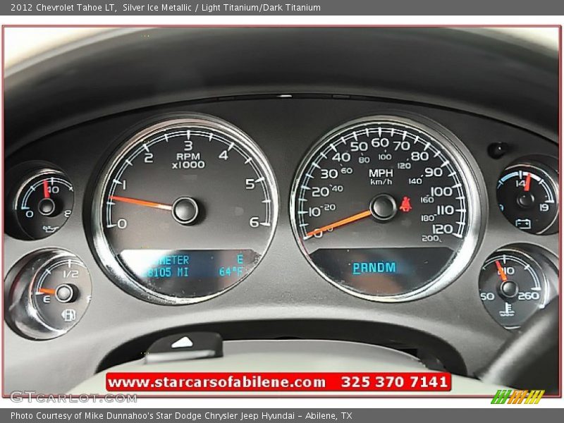 Silver Ice Metallic / Light Titanium/Dark Titanium 2012 Chevrolet Tahoe LT