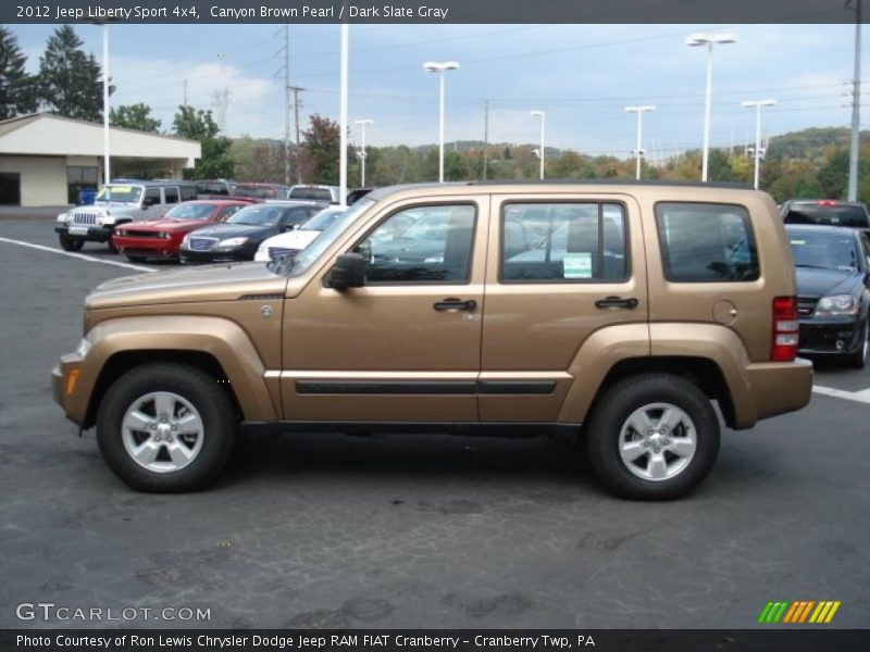 Canyon Brown Pearl / Dark Slate Gray 2012 Jeep Liberty Sport 4x4