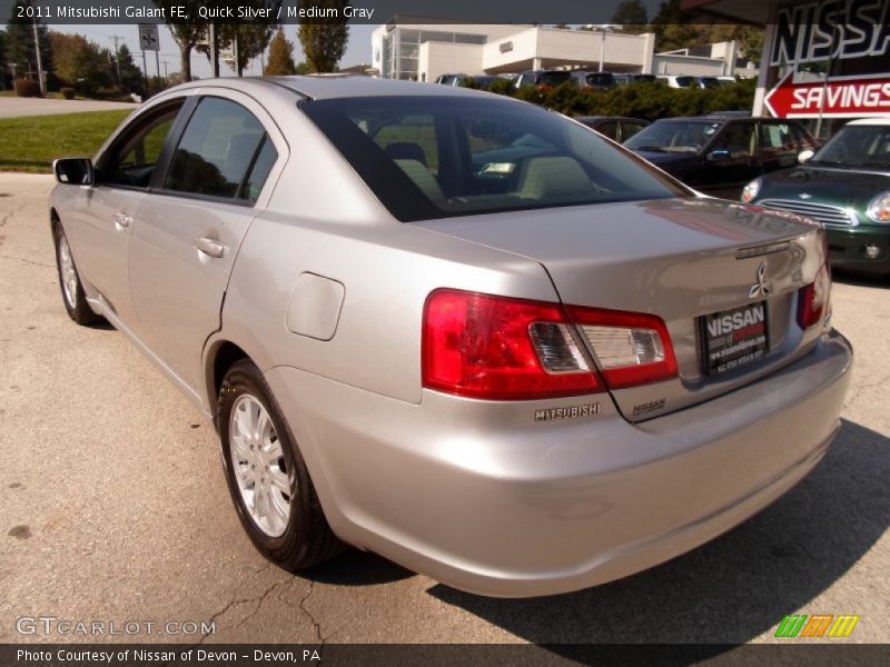 Quick Silver / Medium Gray 2011 Mitsubishi Galant FE