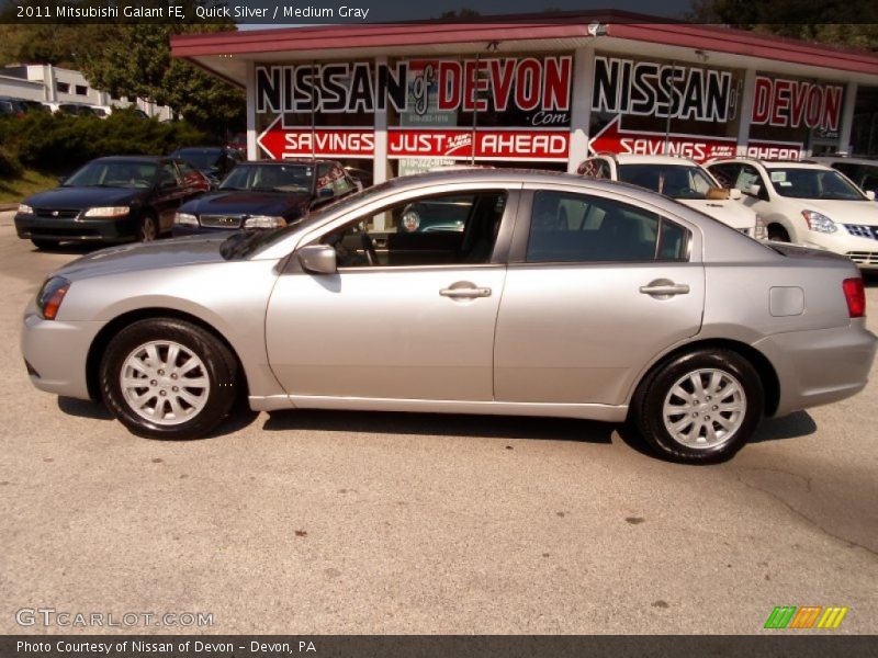 Quick Silver / Medium Gray 2011 Mitsubishi Galant FE