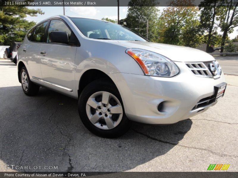 Silver Ice Metallic / Black 2011 Nissan Rogue S AWD
