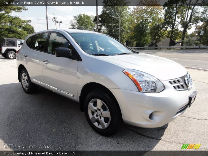 Silver Ice Metallic / Black 2011 Nissan Rogue S AWD