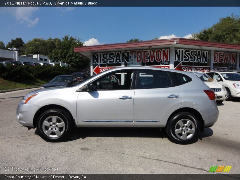 Silver Ice Metallic / Black 2011 Nissan Rogue S AWD