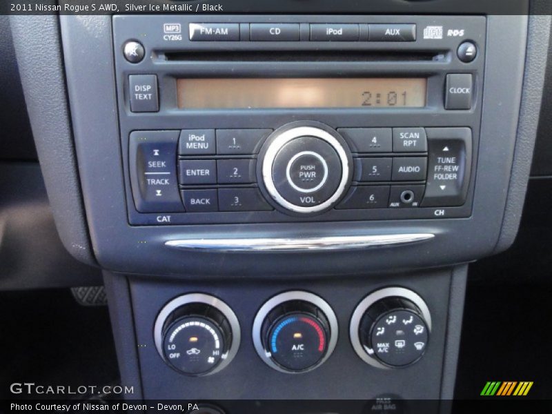 Silver Ice Metallic / Black 2011 Nissan Rogue S AWD