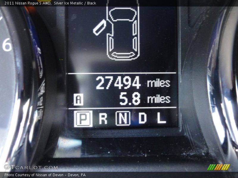 Silver Ice Metallic / Black 2011 Nissan Rogue S AWD