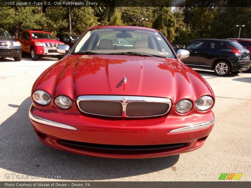 Chili Red Metallic / Ivory 2007 Jaguar X-Type 3.0