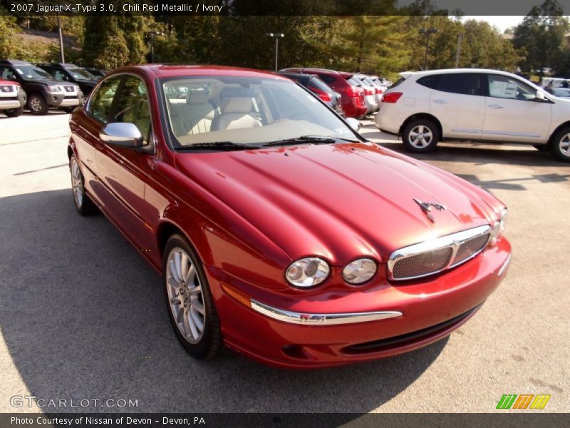 Chili Red Metallic / Ivory 2007 Jaguar X-Type 3.0