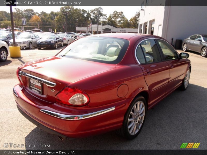 Chili Red Metallic / Ivory 2007 Jaguar X-Type 3.0