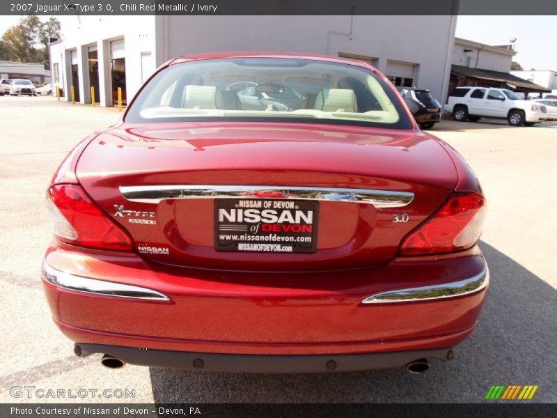 Chili Red Metallic / Ivory 2007 Jaguar X-Type 3.0