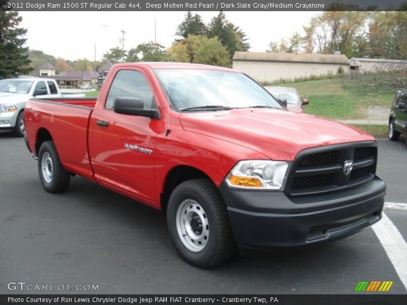 Deep Molten Red Pearl / Dark Slate Gray/Medium Graystone 2012 Dodge Ram 1500 ST Regular Cab 4x4
