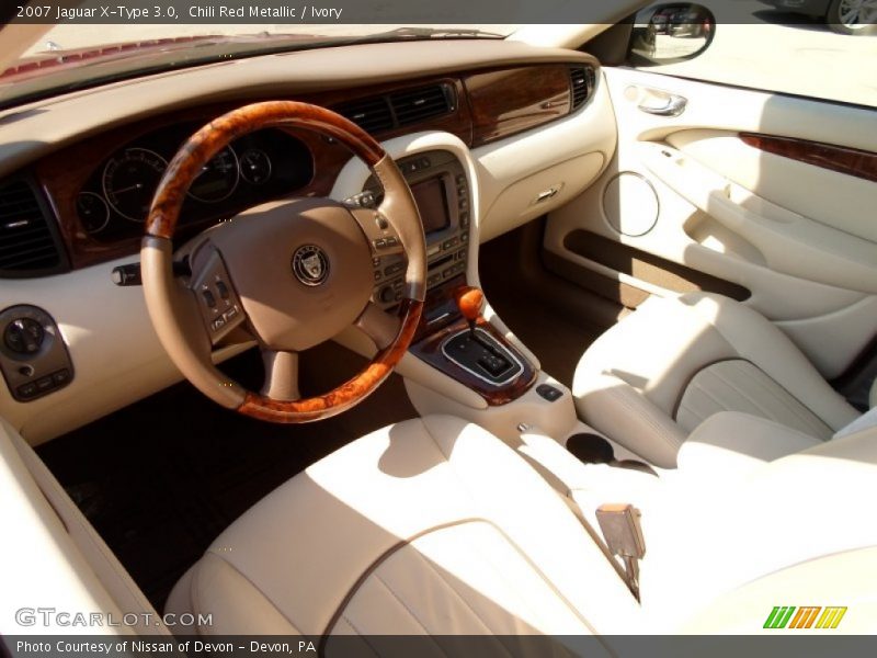 Chili Red Metallic / Ivory 2007 Jaguar X-Type 3.0