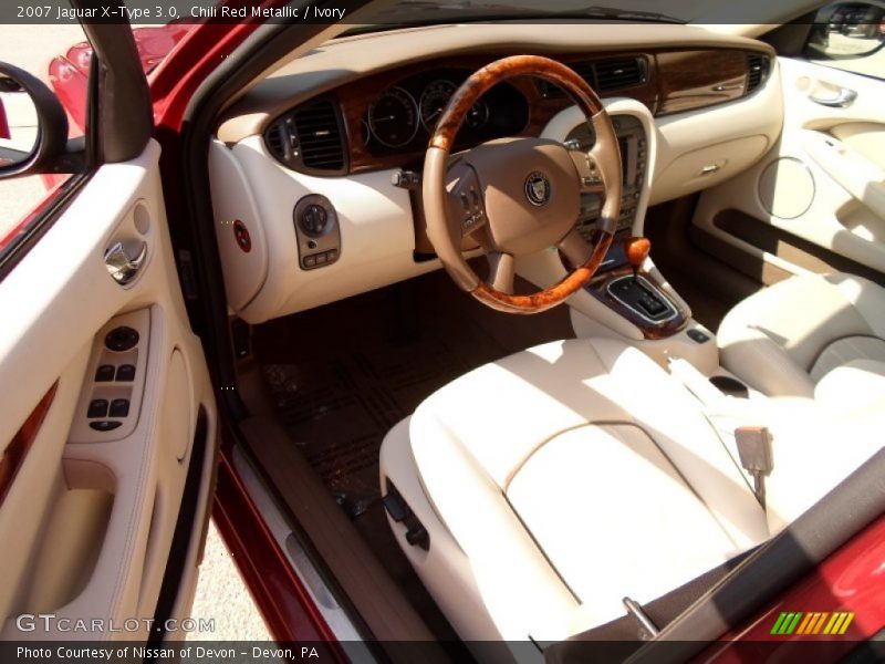 Chili Red Metallic / Ivory 2007 Jaguar X-Type 3.0